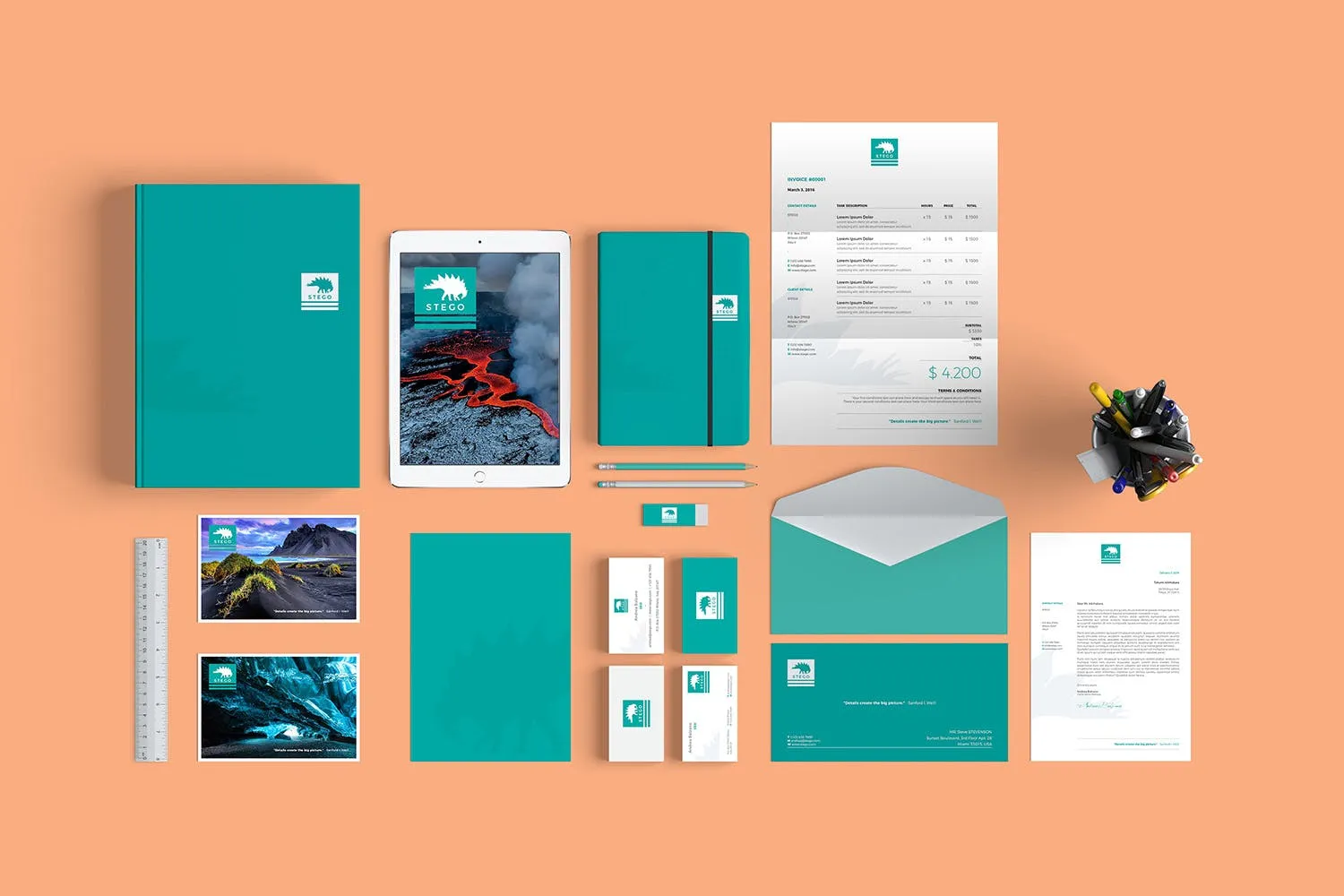 品牌VI标识设计企业办公文具素材库精选模板07 Brand Identity / Stationery Mockup 07插图(2)