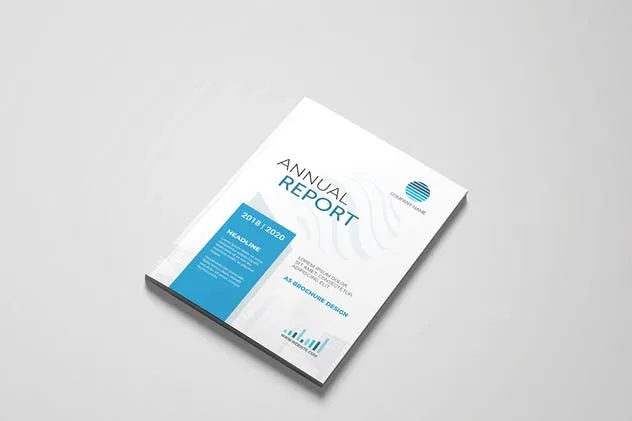 A5企业市场营市场销数据报告样机 A5 Magazine Mockup插图(10)