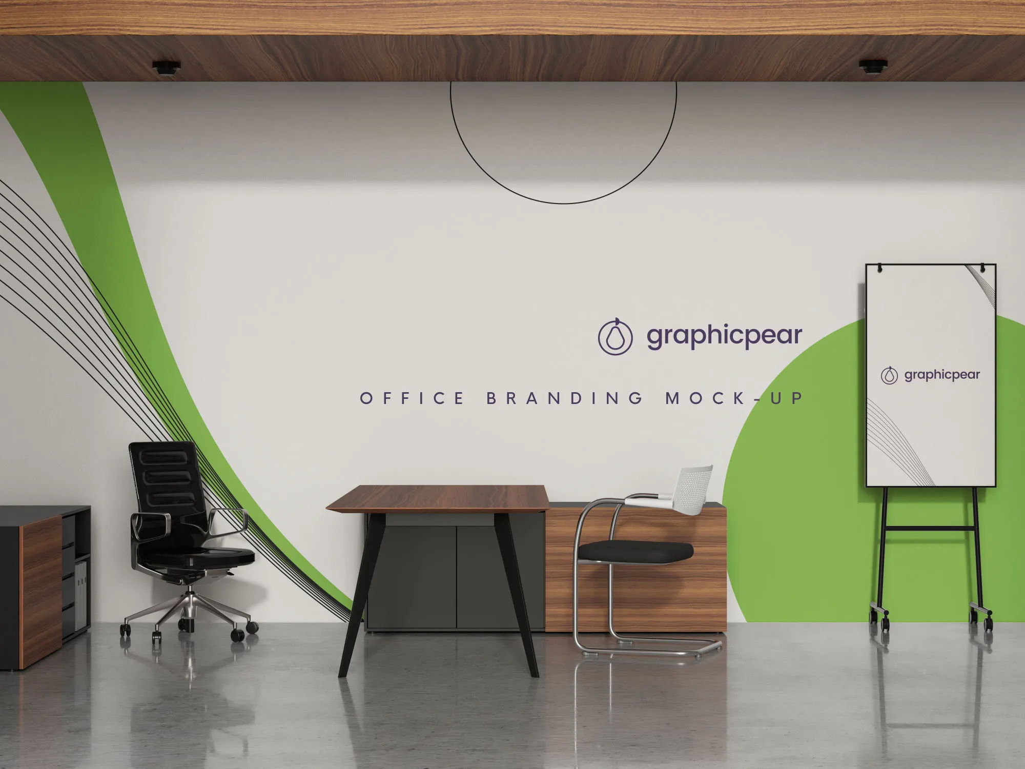 办公室装修效果图企业VI场景样机模板 Office Branding Scene Mockup插图