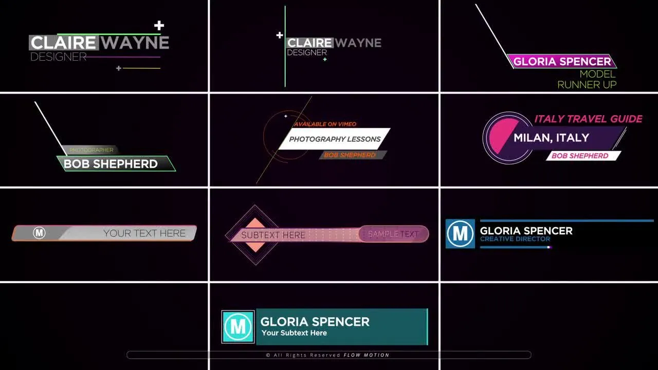 10个动画低三分之二像素设计精选AE模板