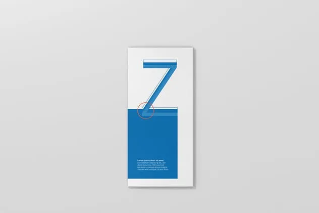 高品质DL三折页宣传册样机模板 DL Z-Fold Brochure Mockup – 99x210mm插图(9)