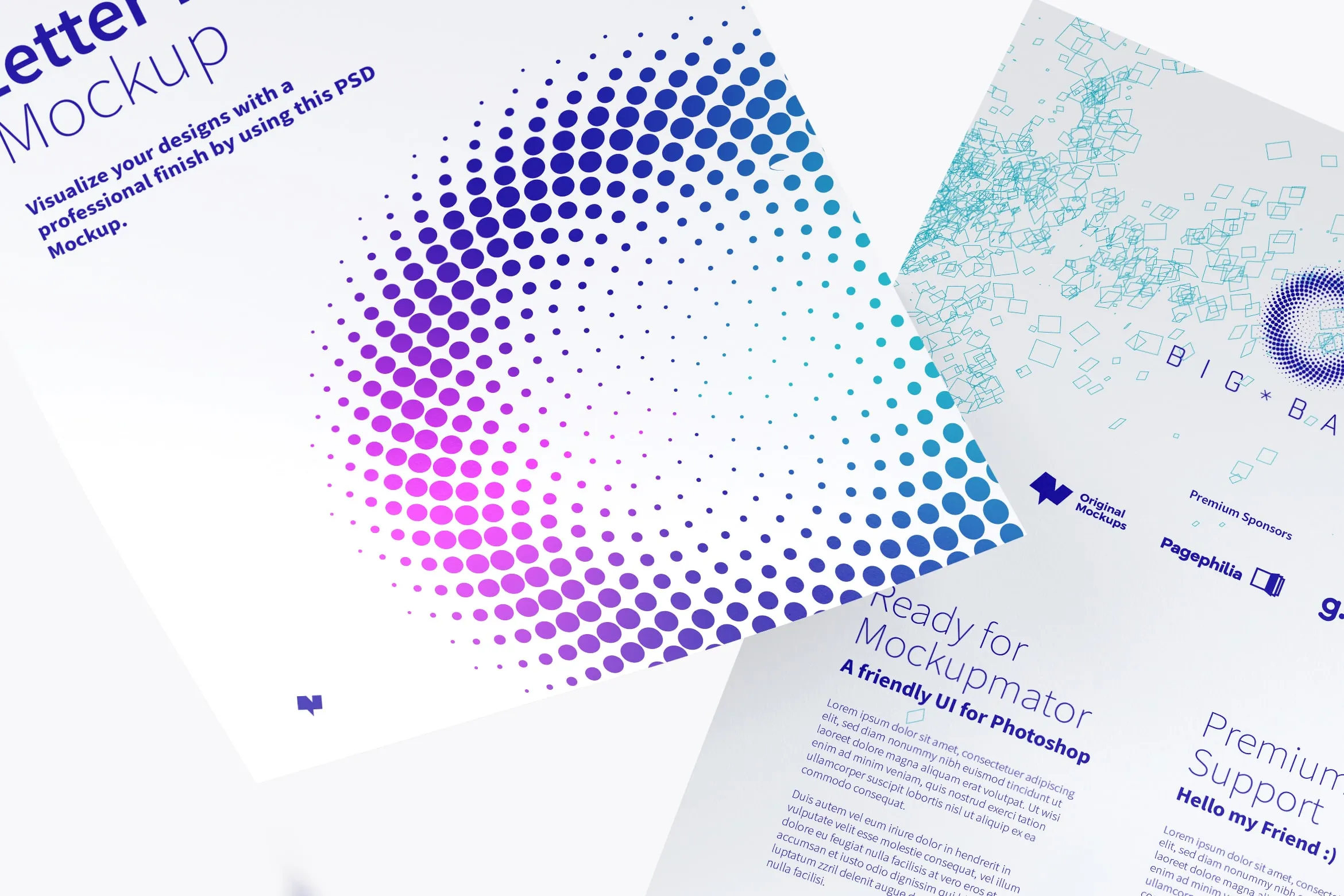 信纸规格企业宣传传单设计效果图样机01 Letter Flyer Mockup 01插图(2)