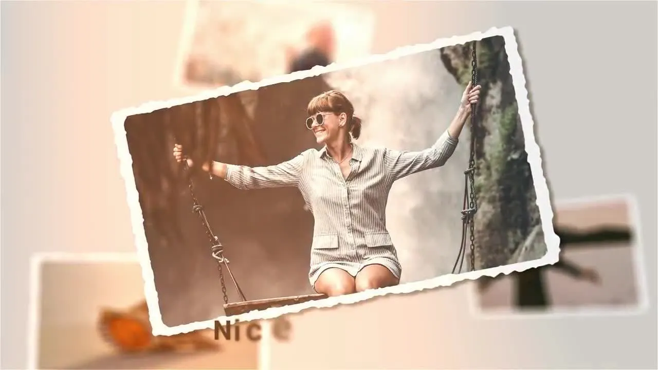 设计精美且动画效果优美的浮动相册展示像素设计精选AE模板