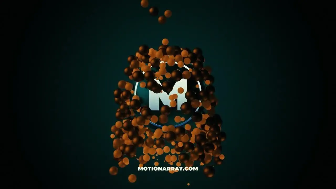 时尚球徽标像素设计精选AE模板