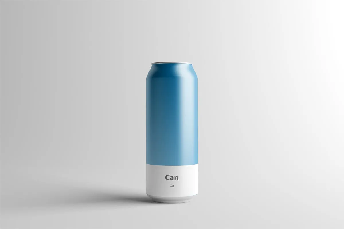 易拉罐罐头外观设计样机模板 Can Mock-Up – 500ml插图