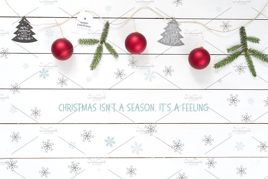 圣诞节主题照片场景样机素材 Traditional Christmas Bundle插图(6)