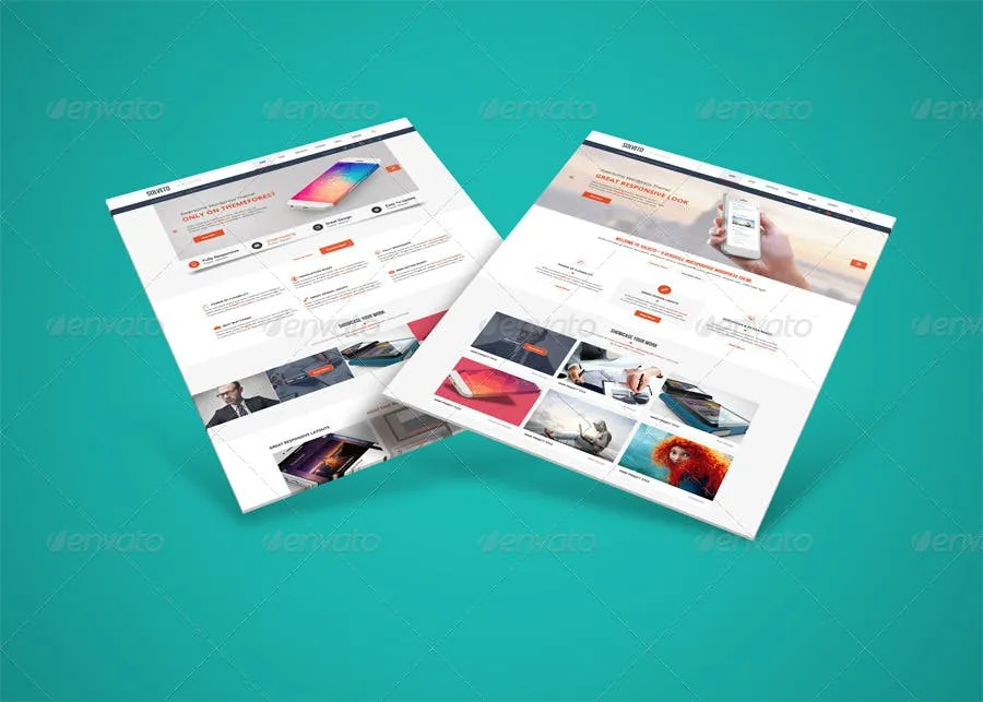 网站界面设计截图3D预览样机模板v3 3D Web Presentation Mockup (V3)插图(4)