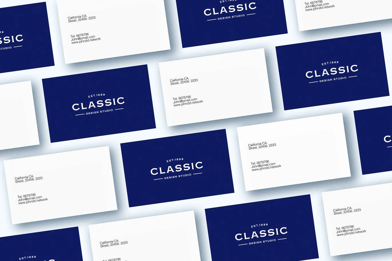 时尚简约的名片VI样机展示模型mockups