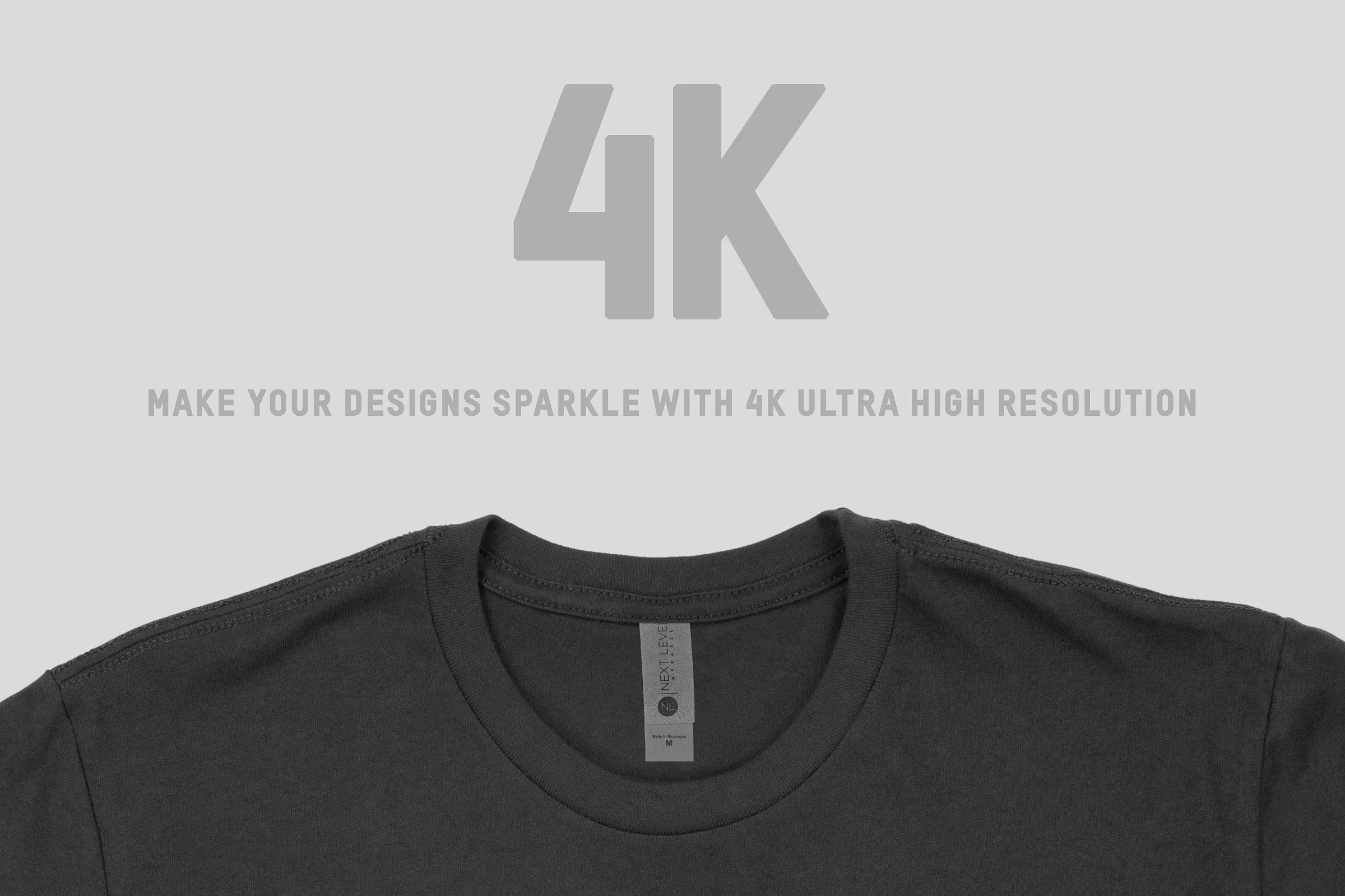 CVC面料男士T恤服装样机 Next Level 6210 Fitted CVC Crew Tee插图(2)