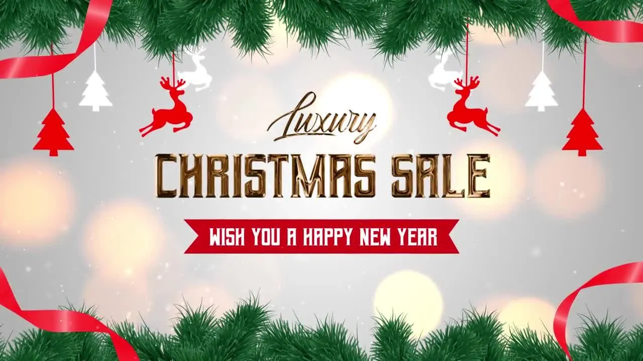 豪华圣诞节文本标题动画像素设计精选AE模板