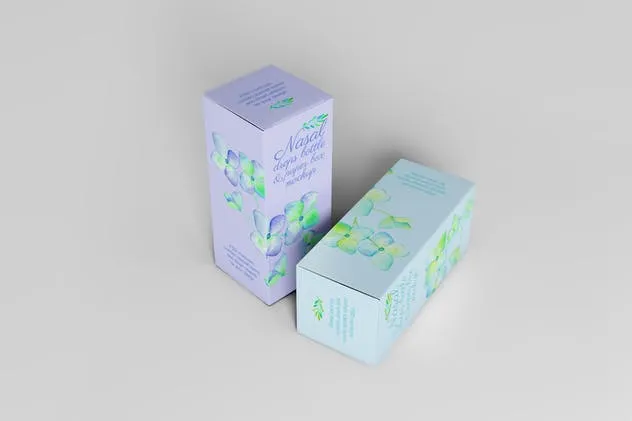 化妆品滴瓶外观/包装纸盒样机 Nasal Drops Bottle/ Paper Box Mockup插图(13)