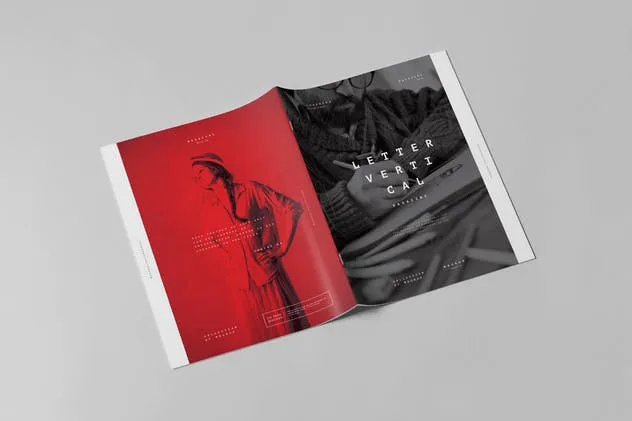 美国信纸规格画册小册子样机模板v3 US Letter Brochure Mock-up 3插图(4)