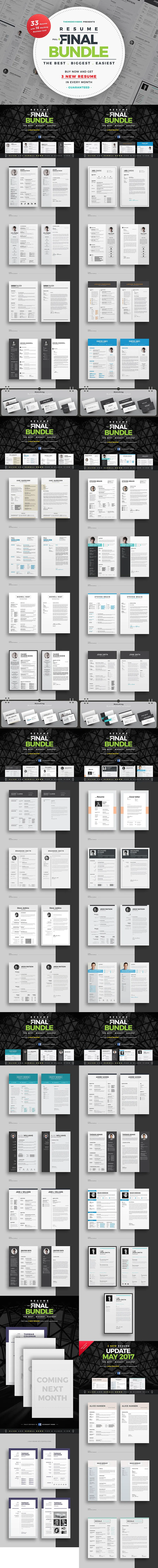 像素设计下午茶：极简主义高品质简历amp;名片模版大合集下载[PSD,Ai,indd,docx]