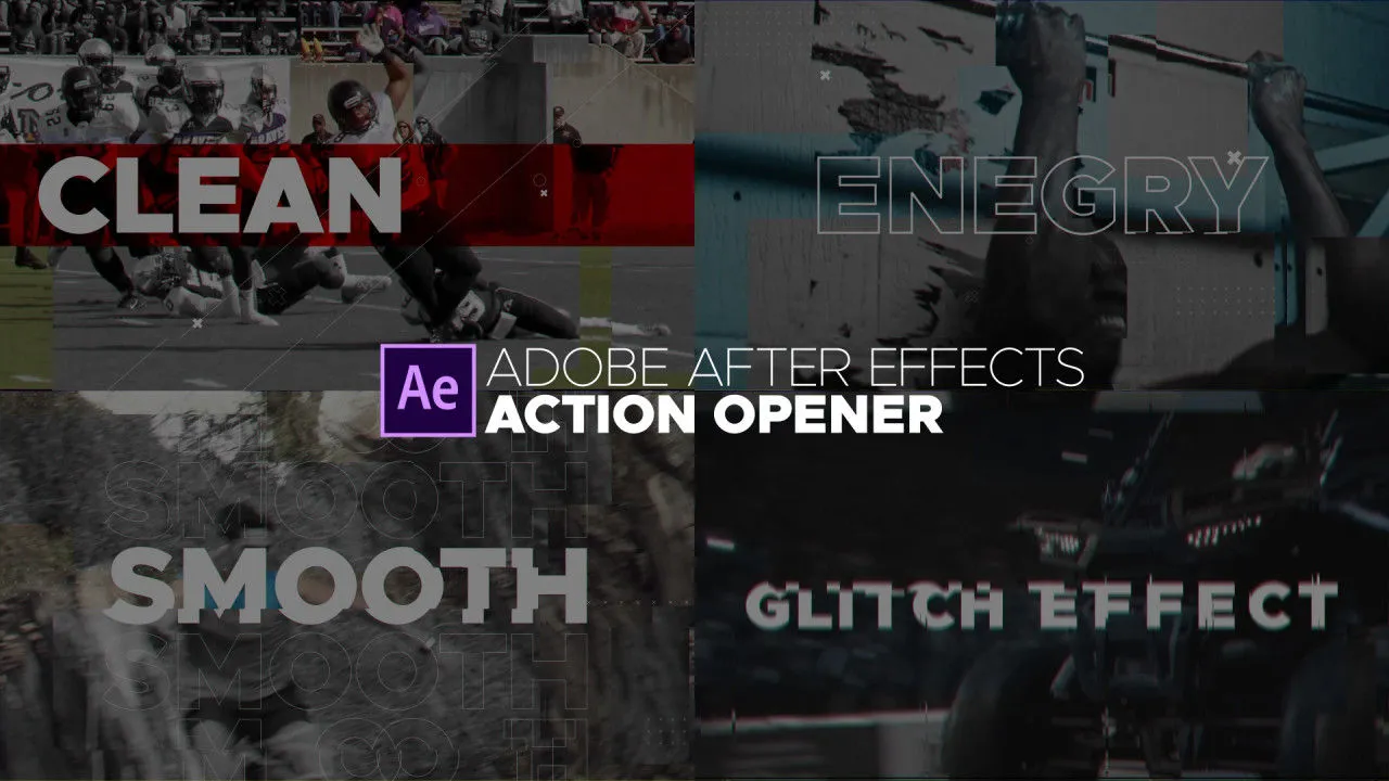 动作介绍像素设计精选AE模板