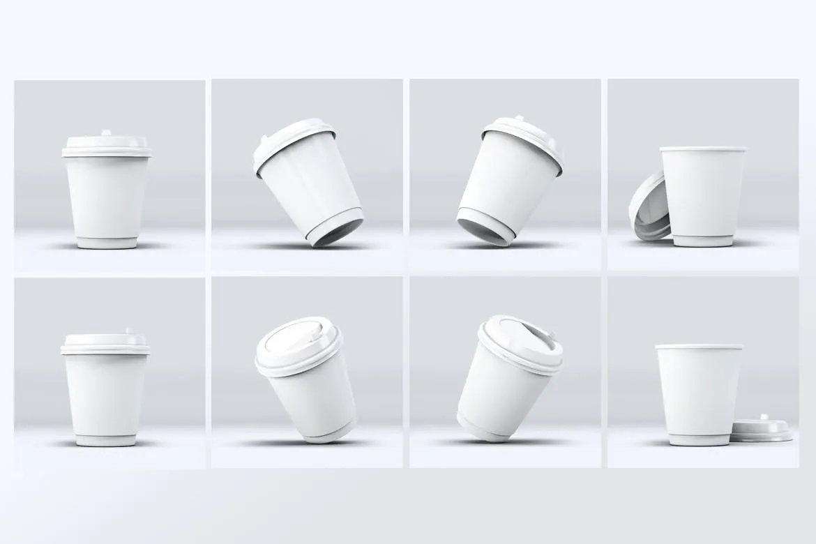 咖啡纸杯外观设计效果图样机模板 Coffee Cup Mock-Up V.2插图(2)