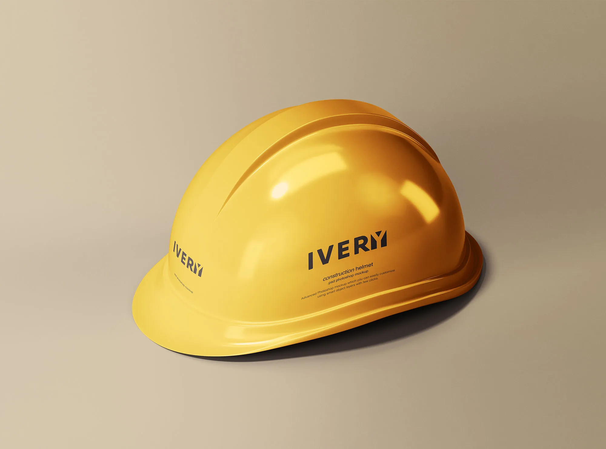 建筑头盔/工作头盔外观设计展示像素设计精选模板 Construction Helmet Mockup