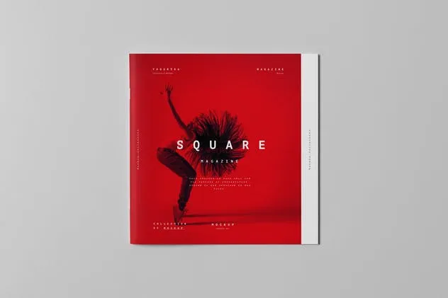 方形画册小册子样机模板v2 Square Brochure Mock-up 2插图(6)