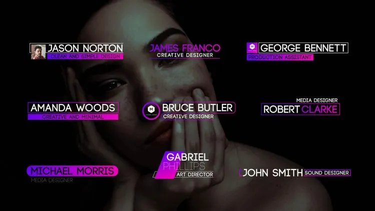 经典动画现代下三分之一文本标题像素设计精选AE模板