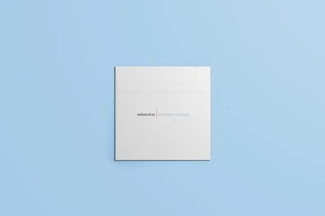 方形信封设计图样机素材库精选模板 Square Envelope Mock-up插图(8)