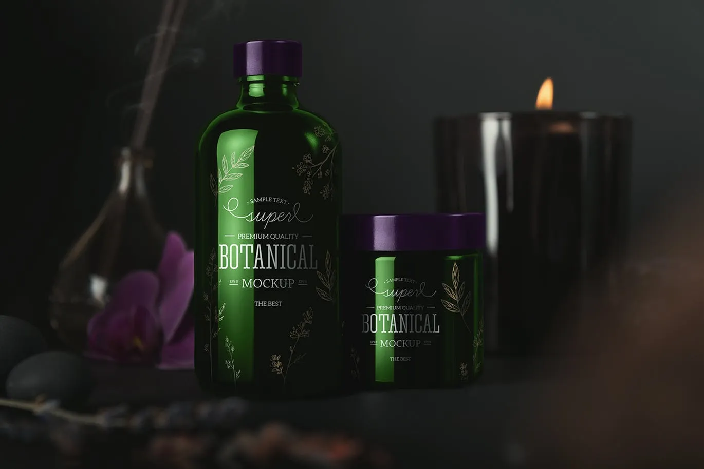 高品质的高端会所SPA化妆品样机展示模型mockups插图(5)