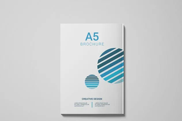 A5企业市场营市场销数据报告样机 A5 Magazine Mockup插图(2)