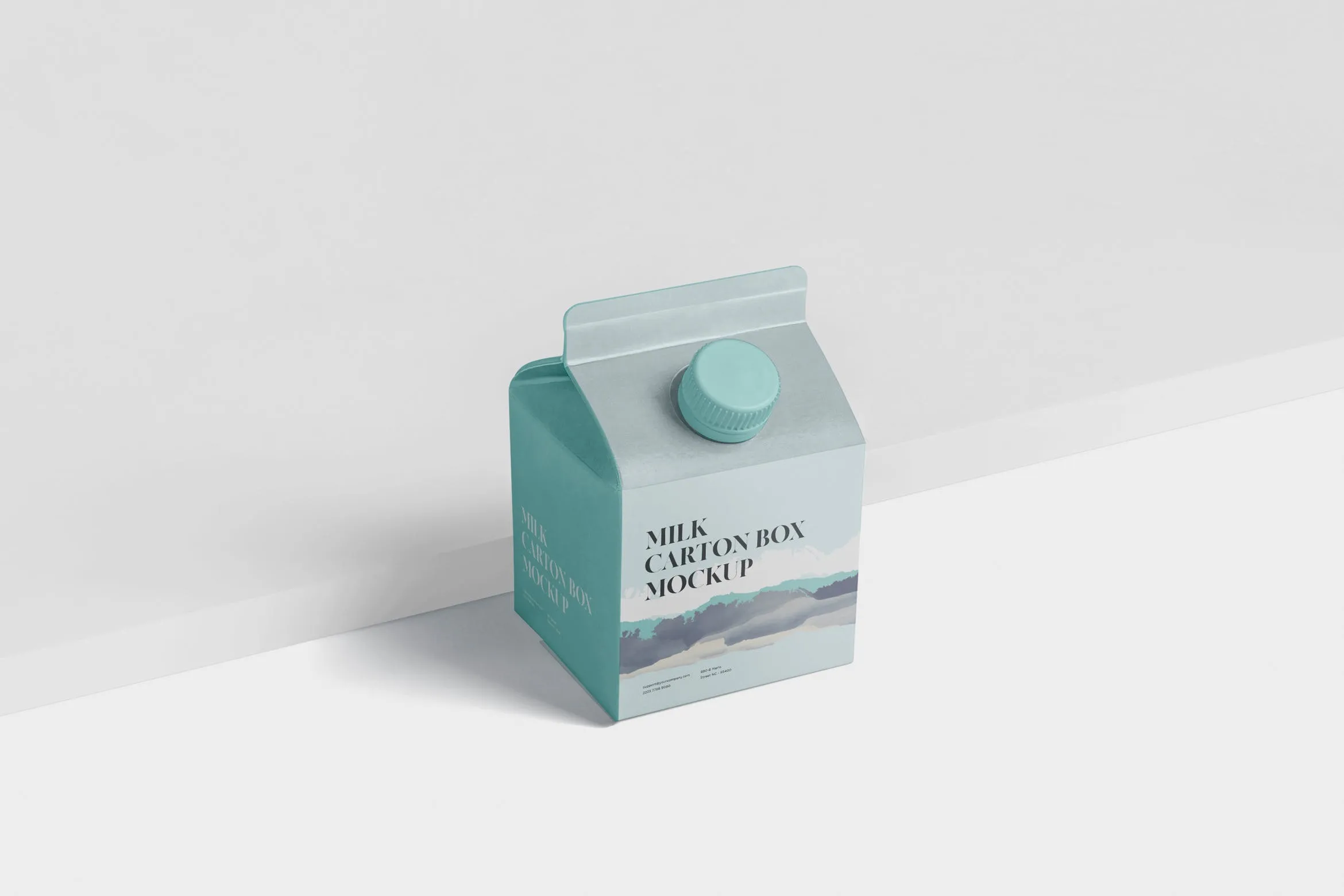250毫升果汁/牛奶包装盒外观设计样机模板 Juice#8211; Milk Mockup#8211; 250ml Carton Box#8211; small siz