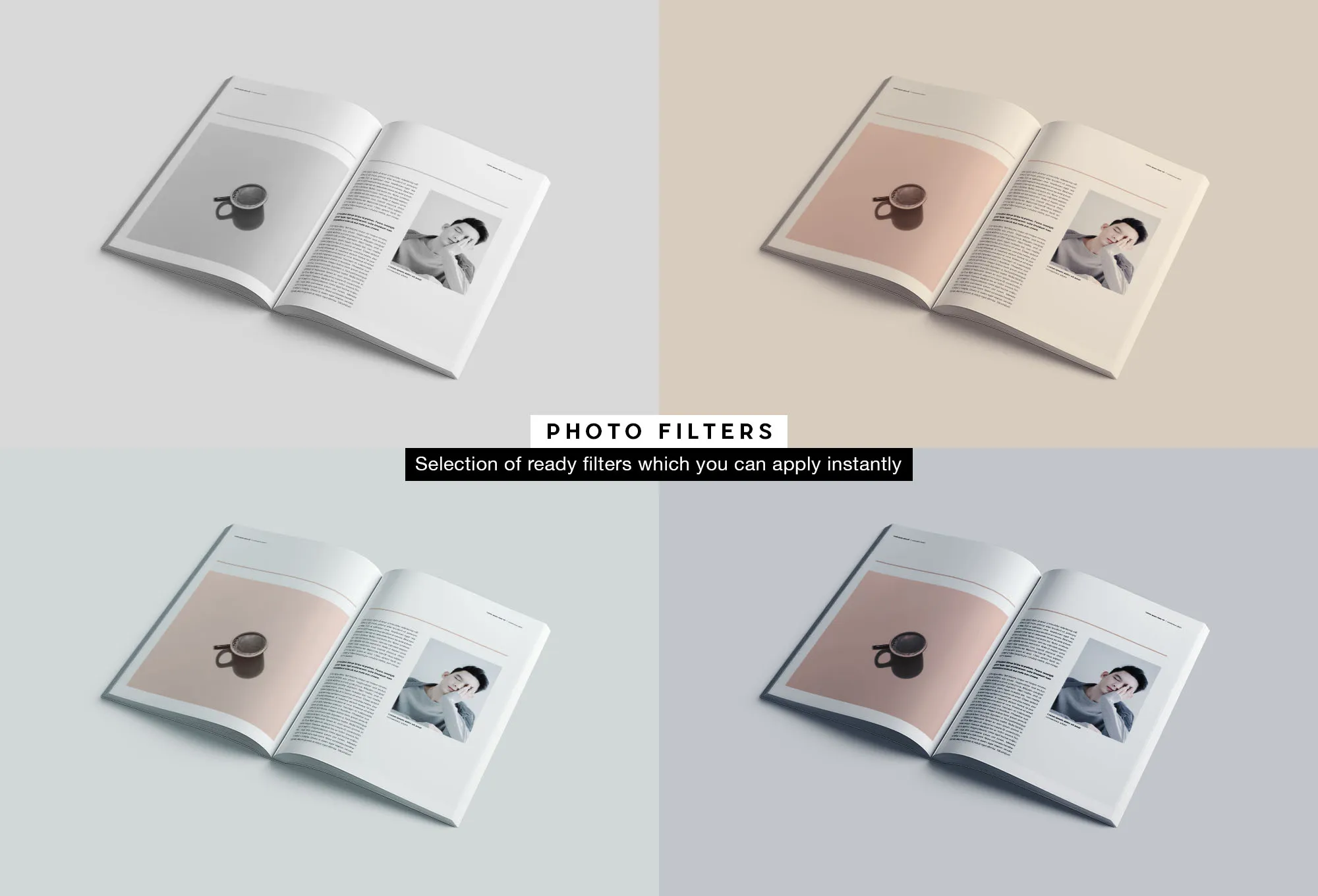 软封面图书设计效果样机模板 Softcover Book Mockup插图(9)