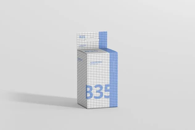 带挂钩的小矩形尺寸包装盒子样机 Box Mockup – Small Rectangle Size with Hanger插图(8)