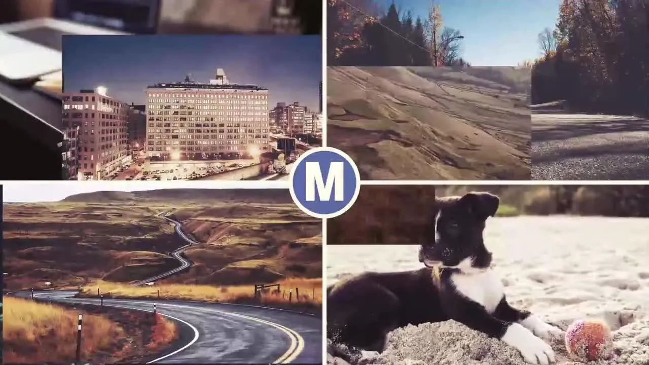 徽标照片幻灯片像素设计精选AE模板