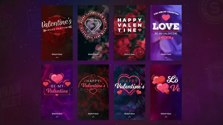 精美的情人节Instagram故事ae模板