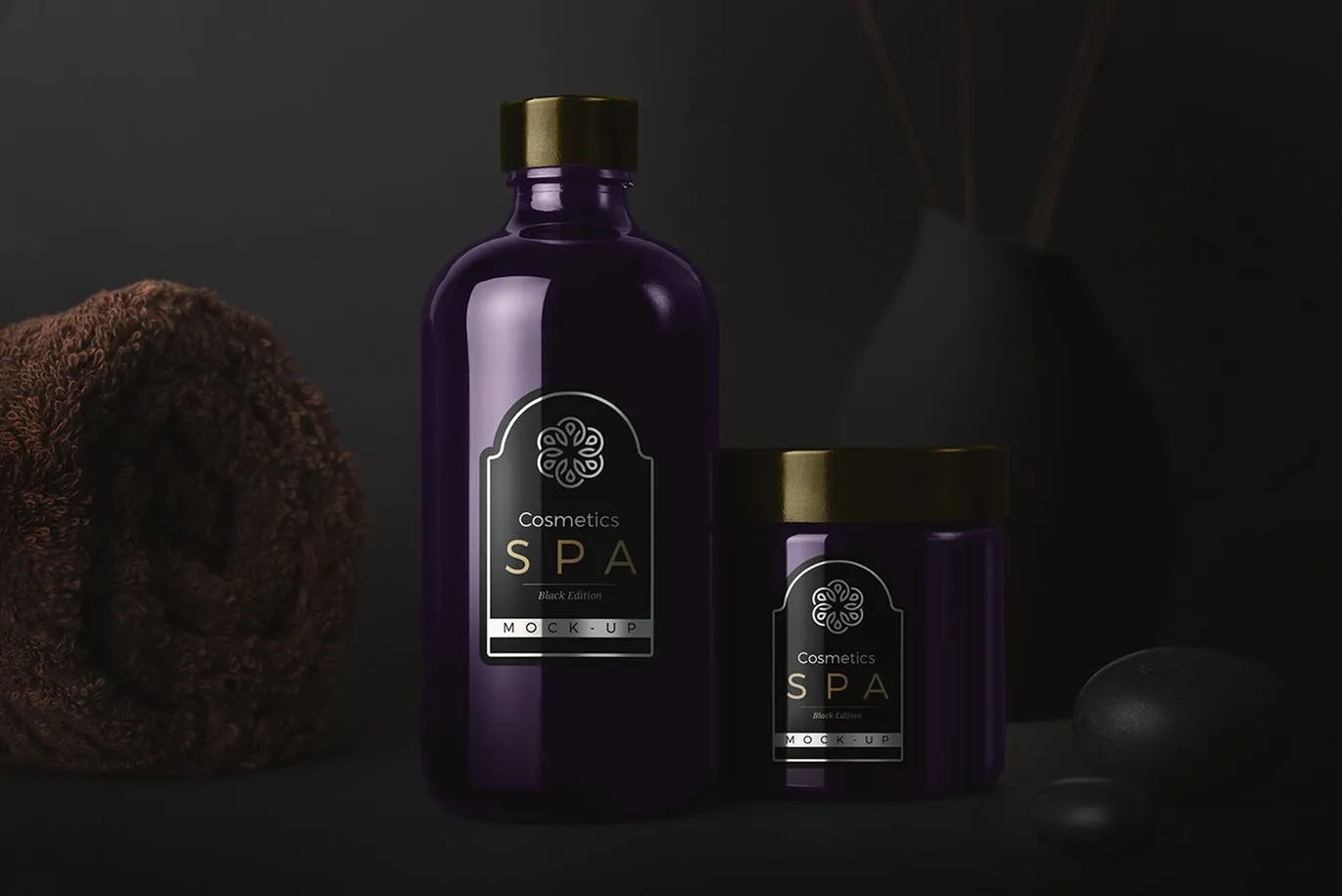 高品质的高端会所SPA化妆品样机展示模型mockups插图(8)