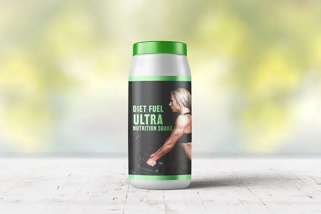 运动营养补充剂包装瓶外观设计样机模板 Sports Nutrition Supplements Bottle Mock-Up插图(6)