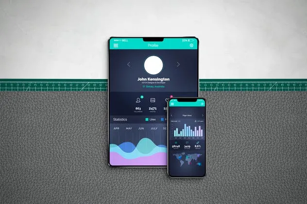 逼真的iPhoneX和iPad设备样机模板 iPhone & iPad X Mockup插图(1)