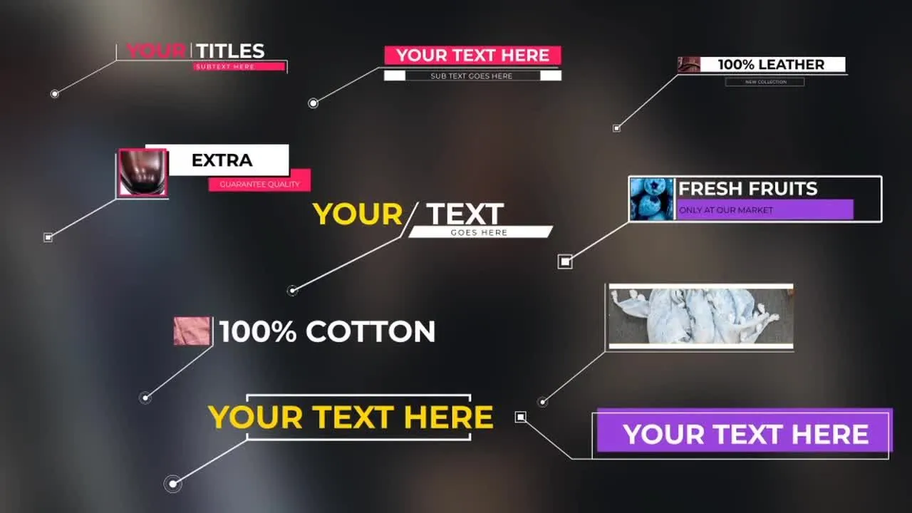 10个动态全屏标题动画商业幻灯片像素设计精选AE模板