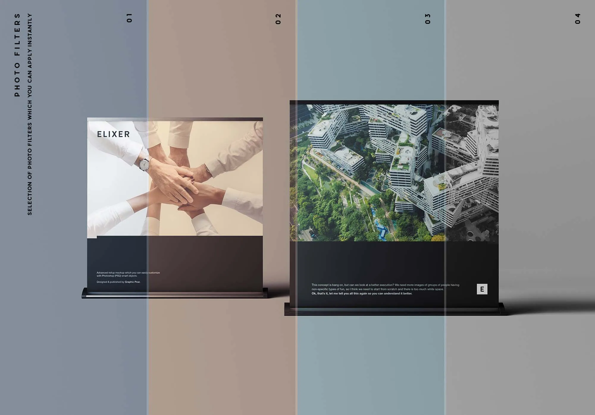 立式方形海报展架PSD样机模板 Wide Rollup Mockup插图(8)