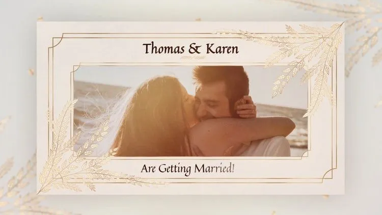 婚礼邀请幻灯片像素设计精选AE模板