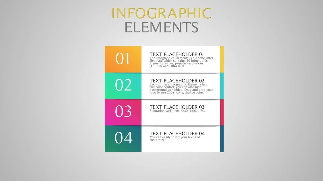 信息图表元素像素设计精选AE模板