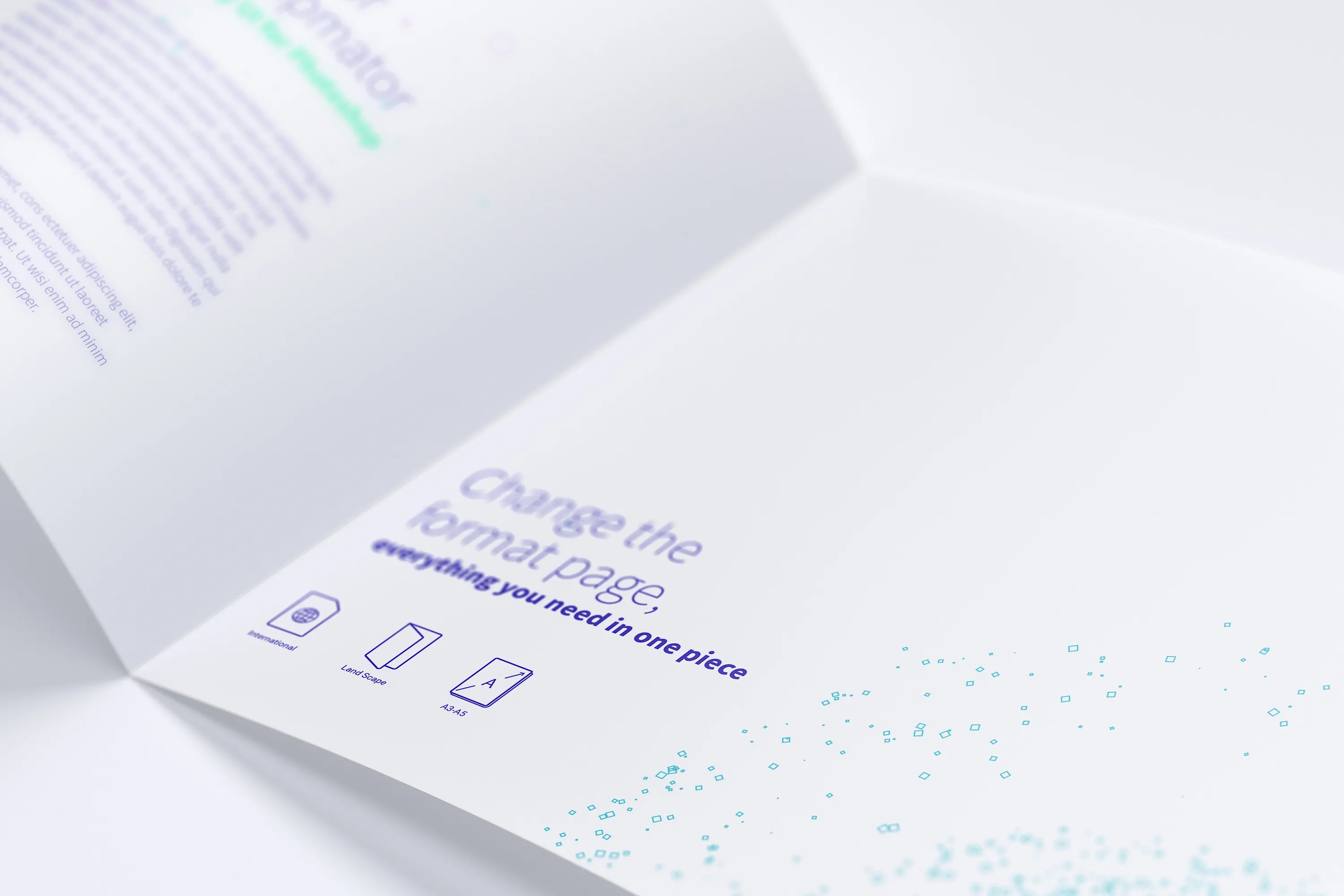 A4尺寸大小横向双折小册子传单设计样机模板05 A4 Landscape Bi Fold Brochure Mockup 05插图(1)