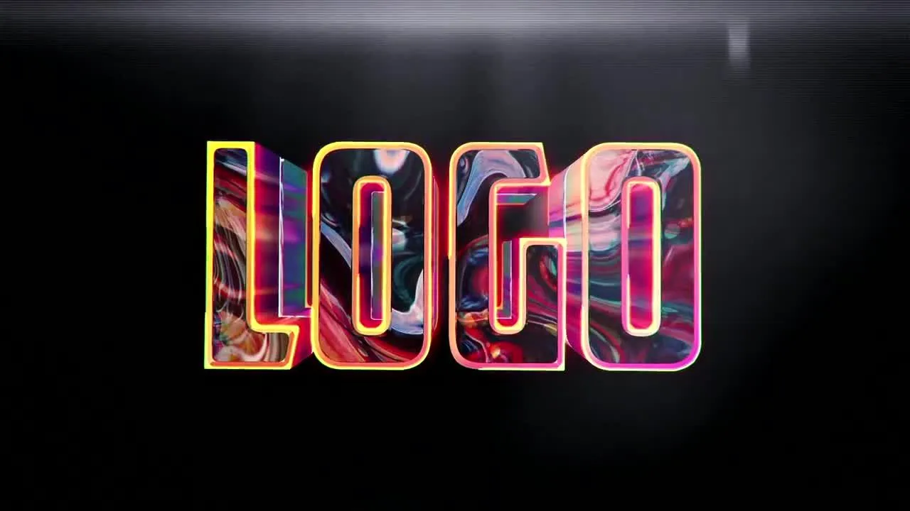 时尚迷幻效果全屏Logo标题像素设计精选AE模板