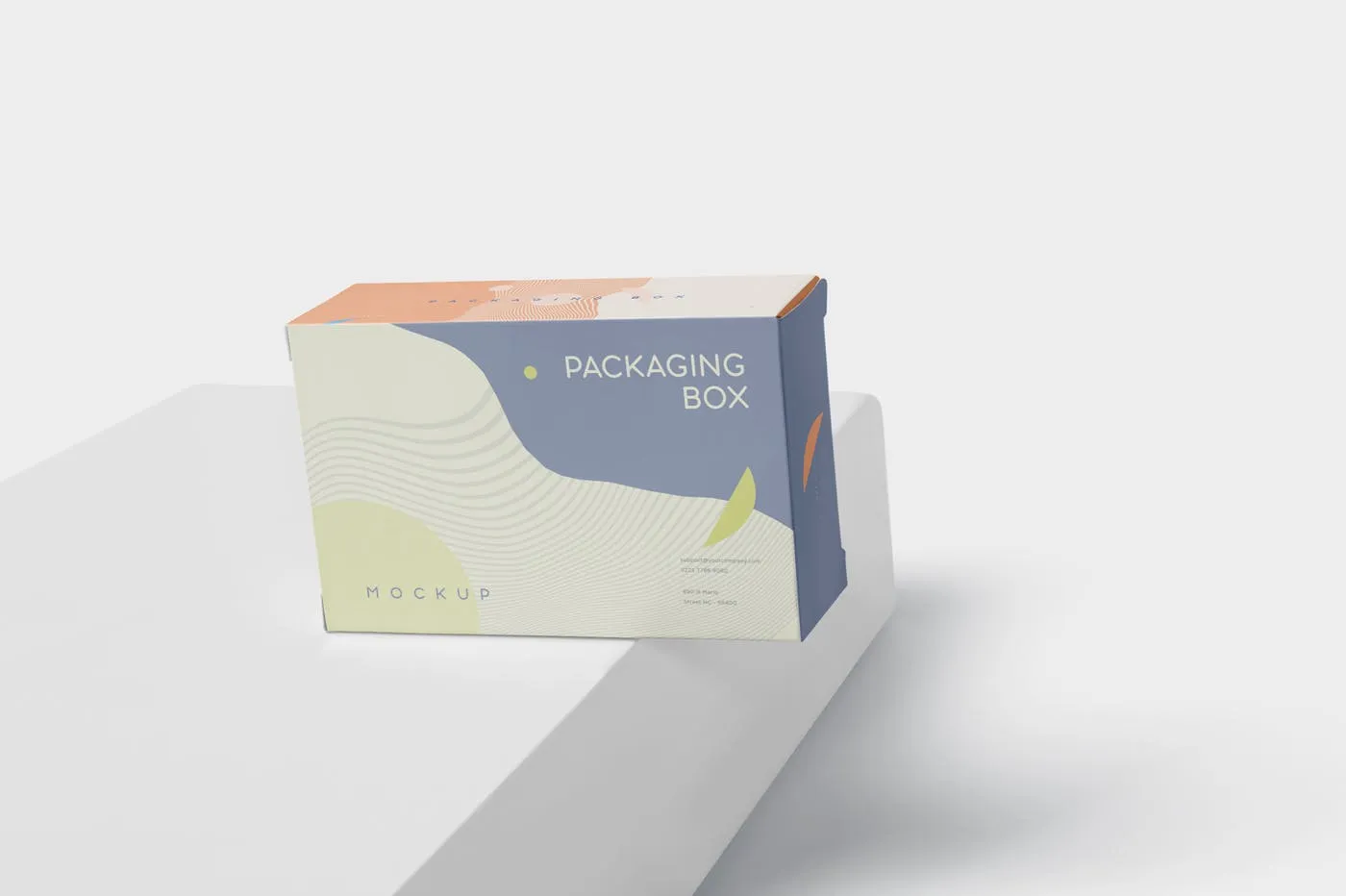 扁平矩形产品包装盒效果图素材库精选 Package Box Mockup – Slim Rectangle Shape插图(4)