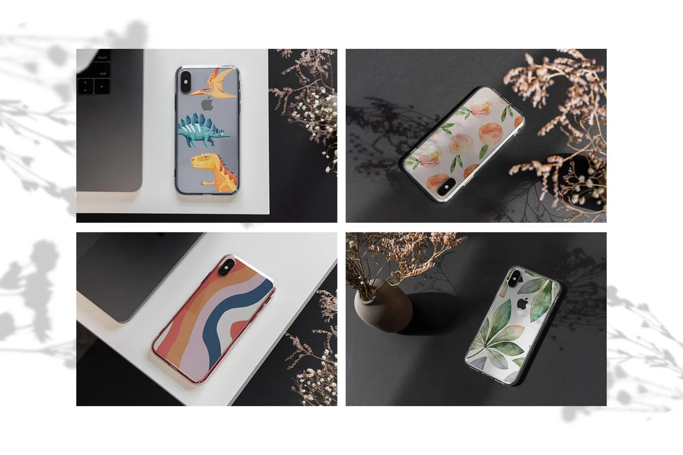 iPhone手机透明保护壳外观设计样机模板 iPhone Clear Case Mock-Up’s插图(1)