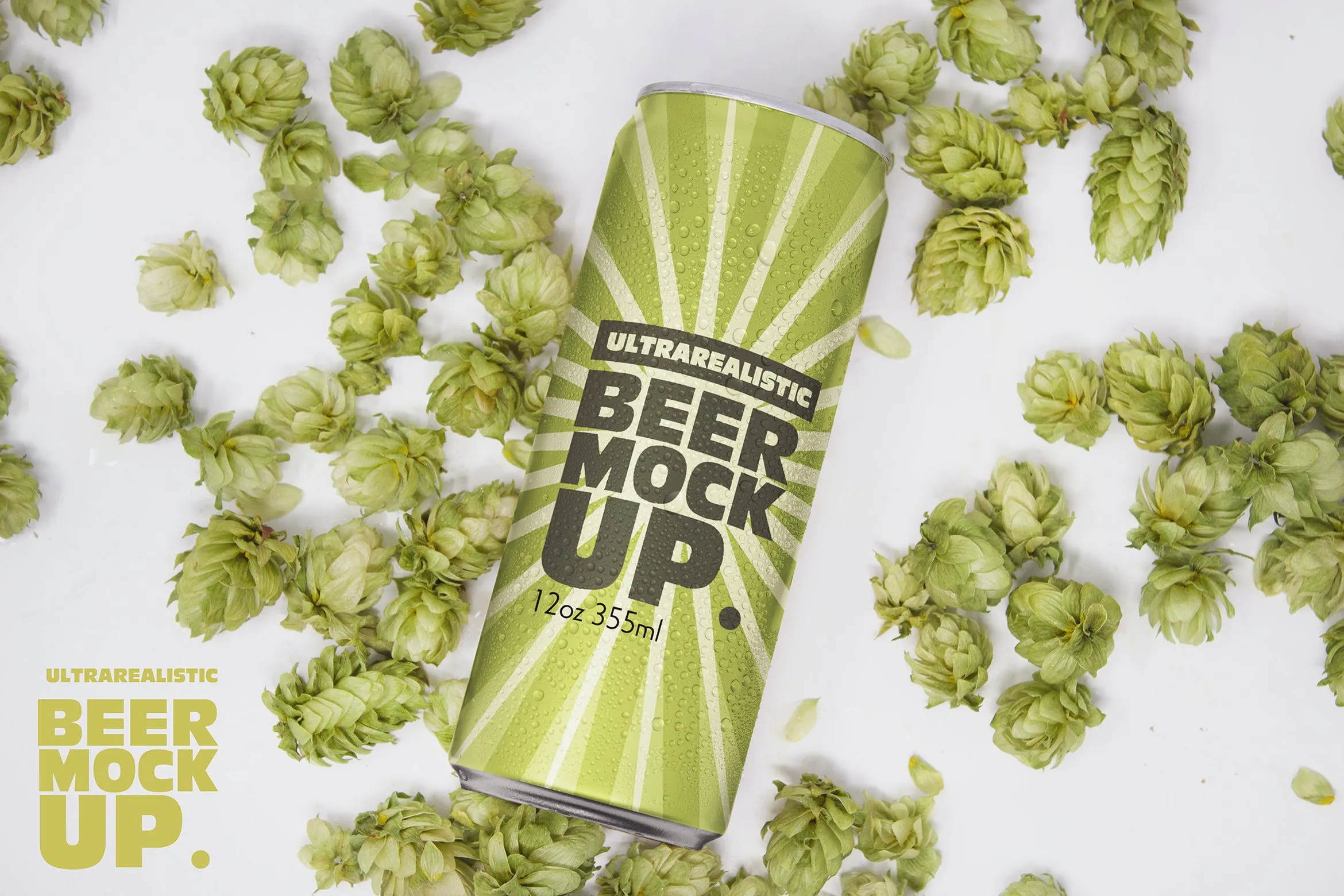 12盎司啤酒易拉罐外观设计图素材库精选 12oz Beer Can Mockup插图