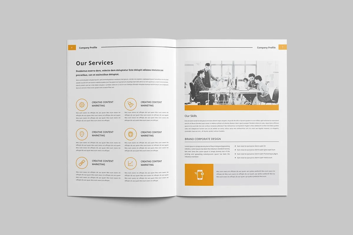 时尚高效企业简介/介绍宣传册模板插图(3)