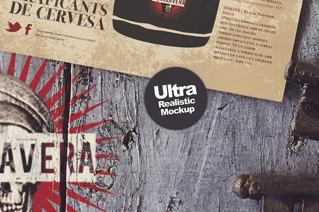 复古海报设计样机模板 Vintage Black Keys插图(4)