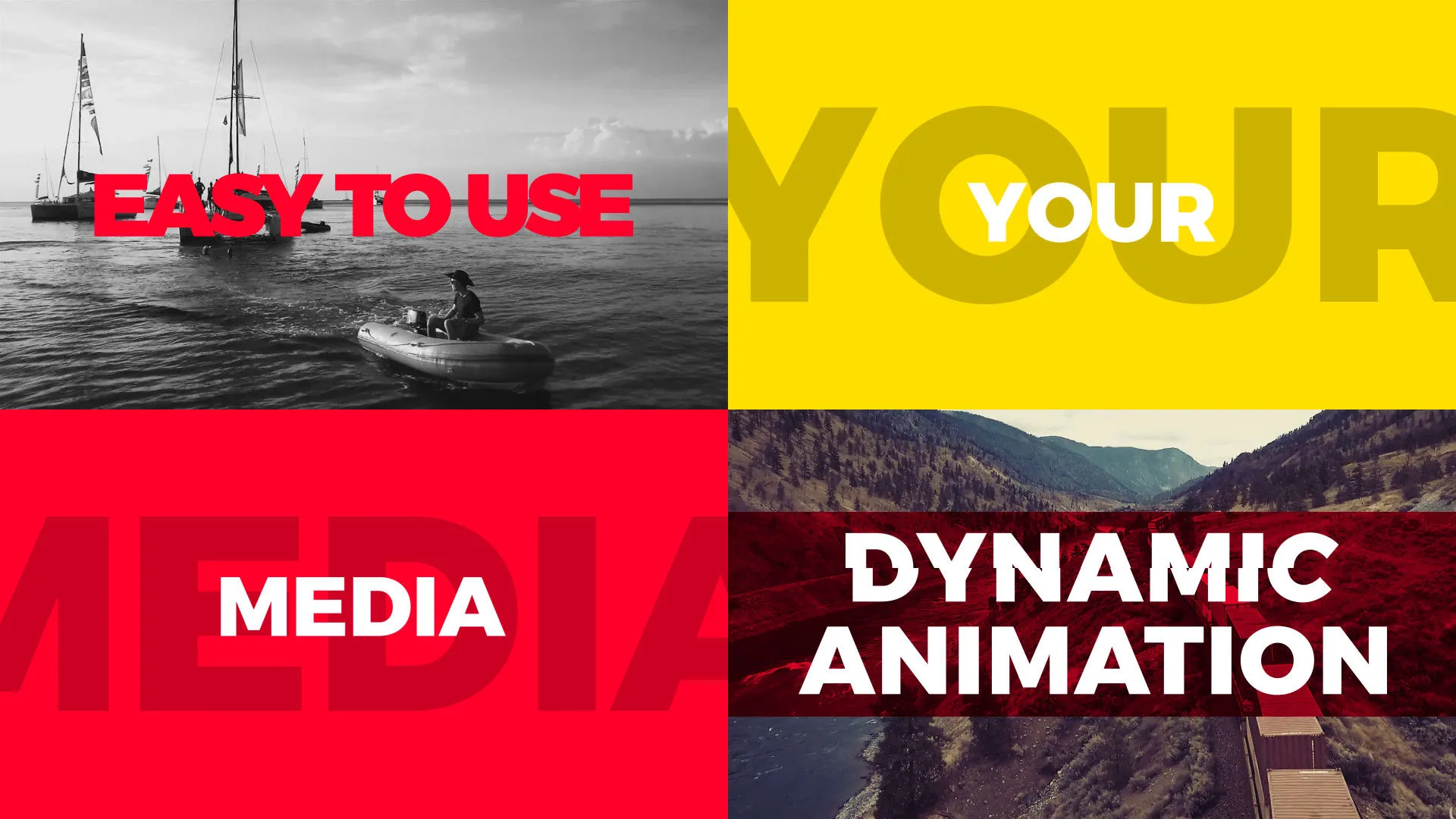 彩色文本动画和时尚过渡效果邪恶像素设计精选AE模板