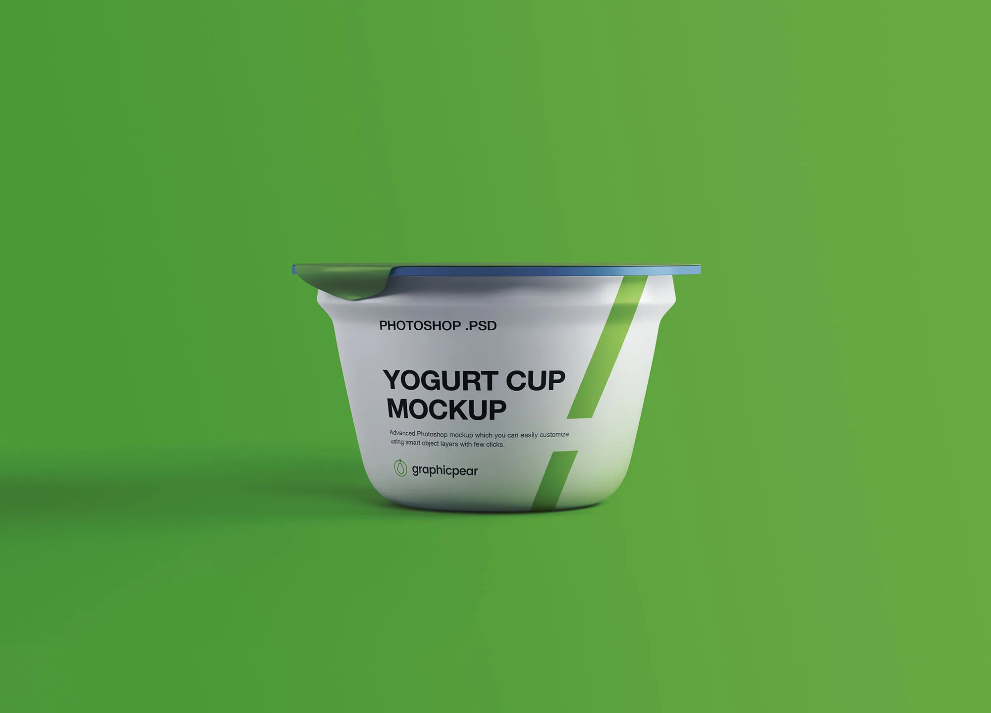 酸奶塑料杯包装设计效果图样机 Yogurt Plastic Cup Mockup插图(1)
