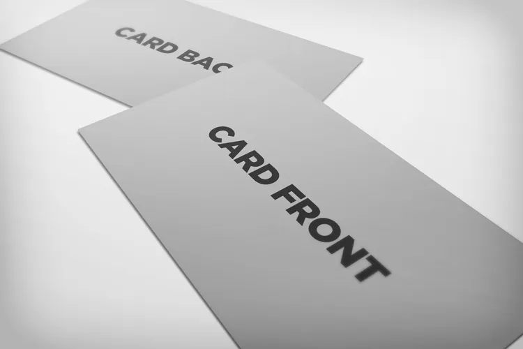 复古背景企业名片样机模版 Realistic Business Card Mockup Template 1插图(1)