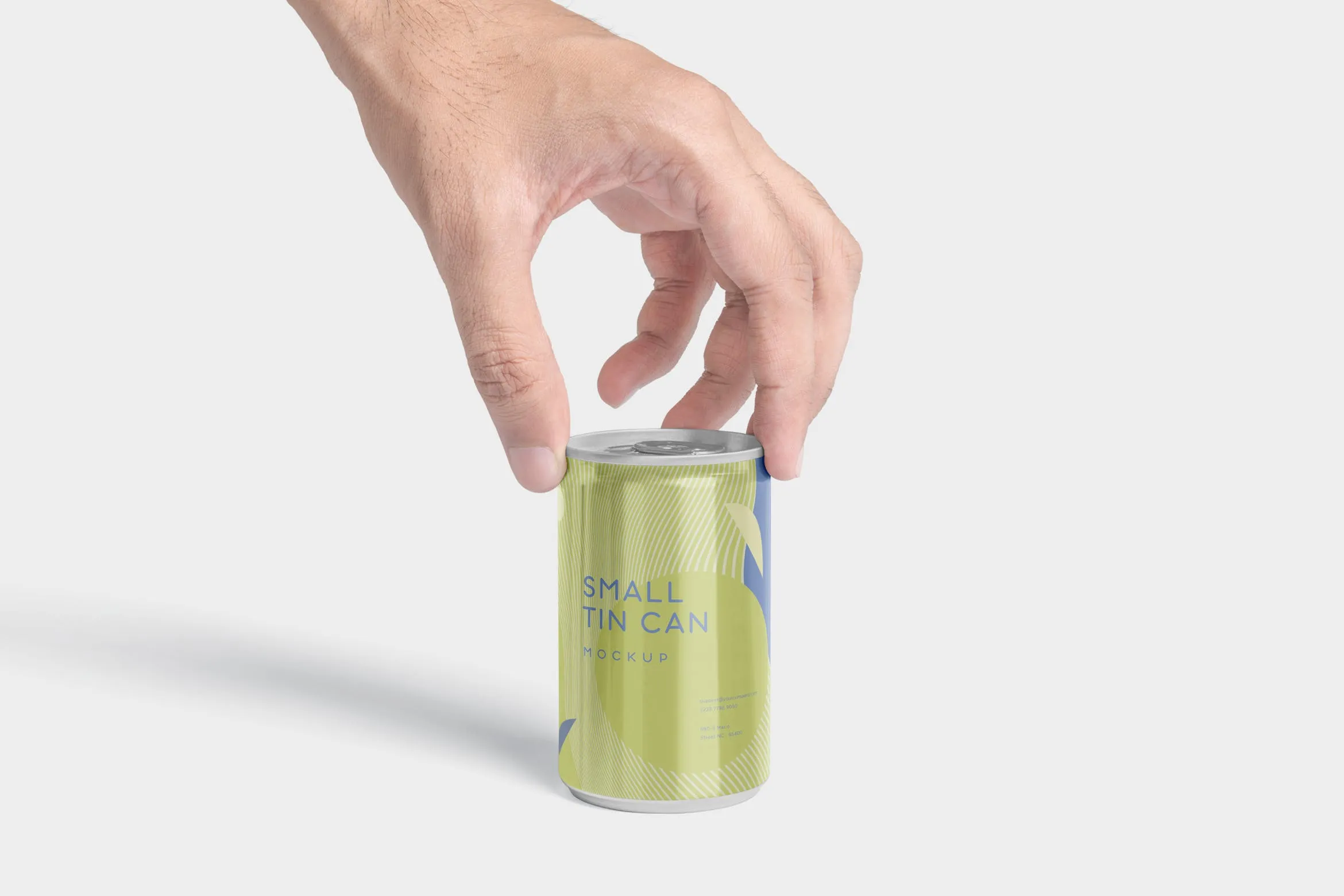 小型饮料易拉罐外观设计预览样机 5 Small Tin Can Mockups插图