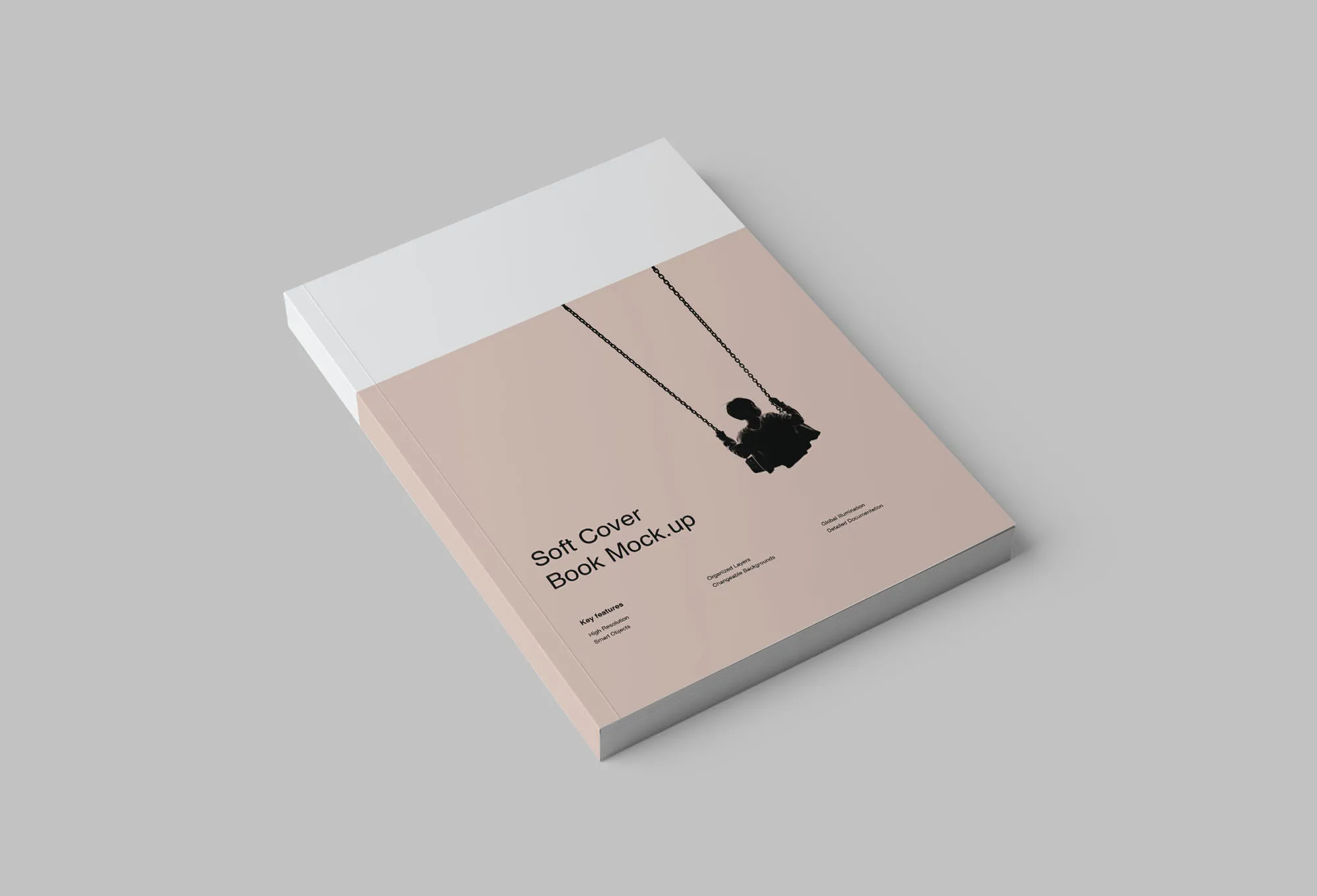 软封面图书设计效果样机模板 Softcover Book Mockup插图(6)