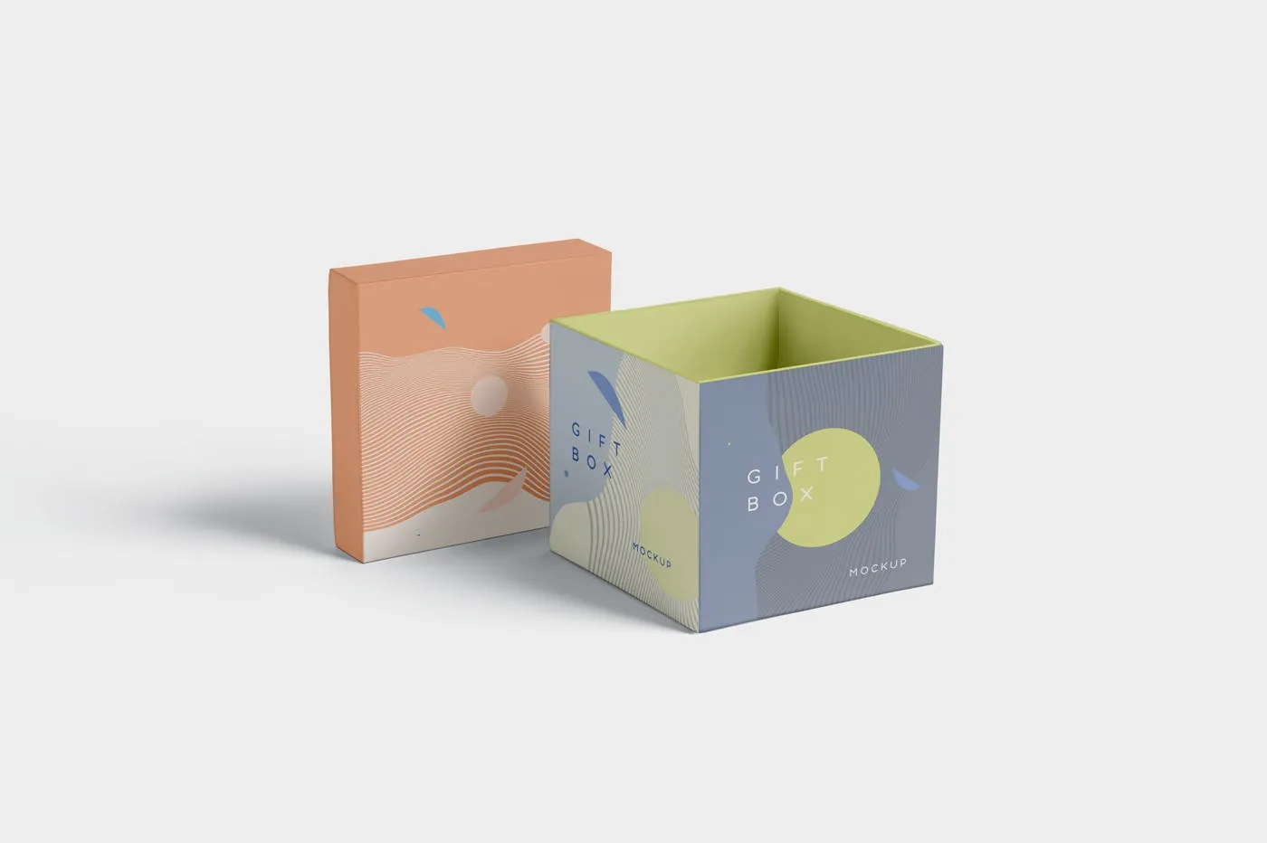礼品定制包装盒外观设计效果图预览样机 5 Attractive Gift Box Mockups插图(5)